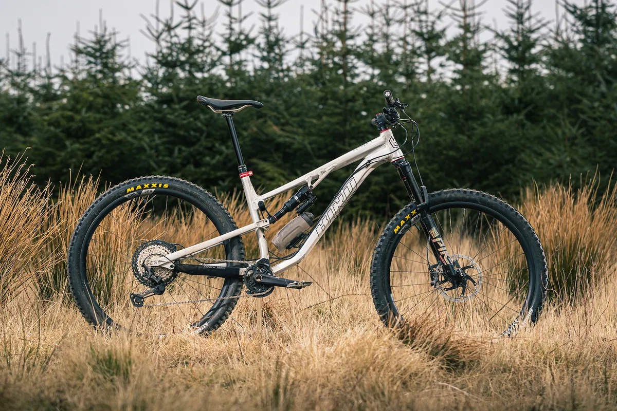 Pack shot of the Bird Aether 9 full suspension mountain bike
