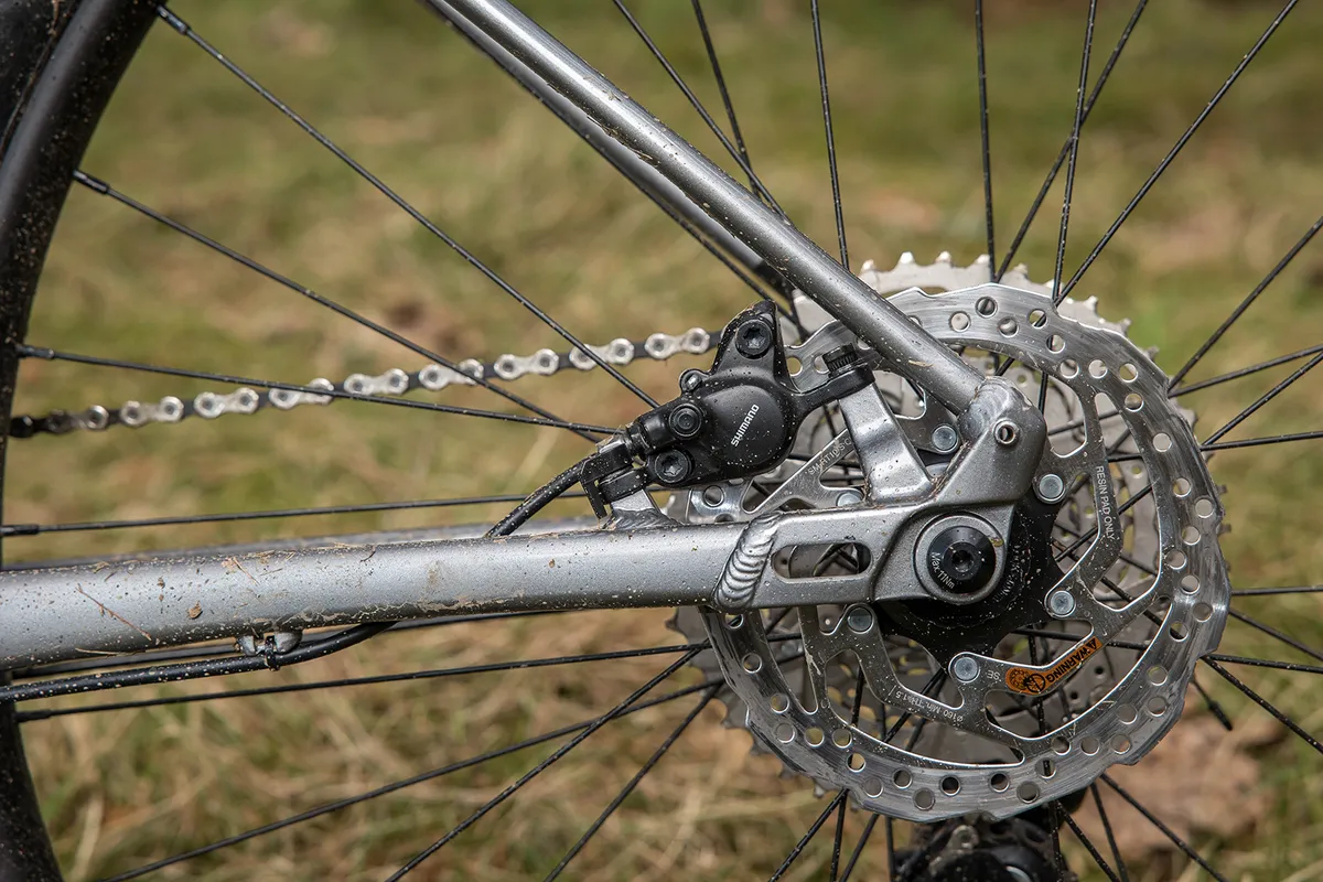 Cannondale Trail SE4 hardtail mountain bike has Shimano brakes