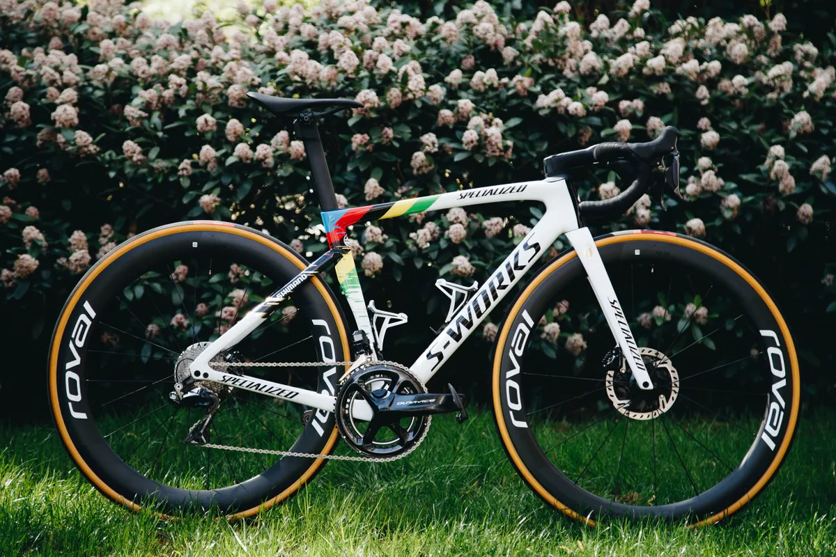 Julian Alaphilippe's custom painted Specialized S-Works Tarmac SL7