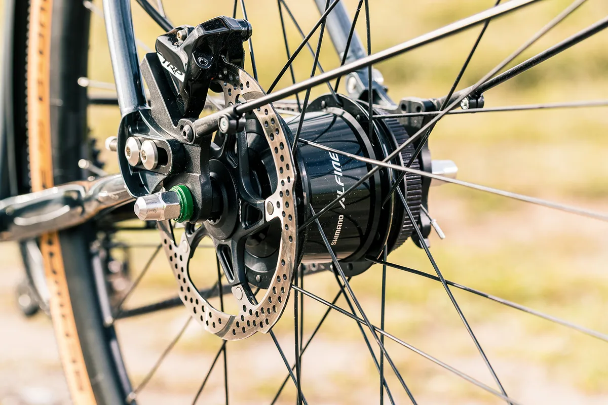 8-speed hub gear provides ample range on the Shand Leveret road/commuter bike