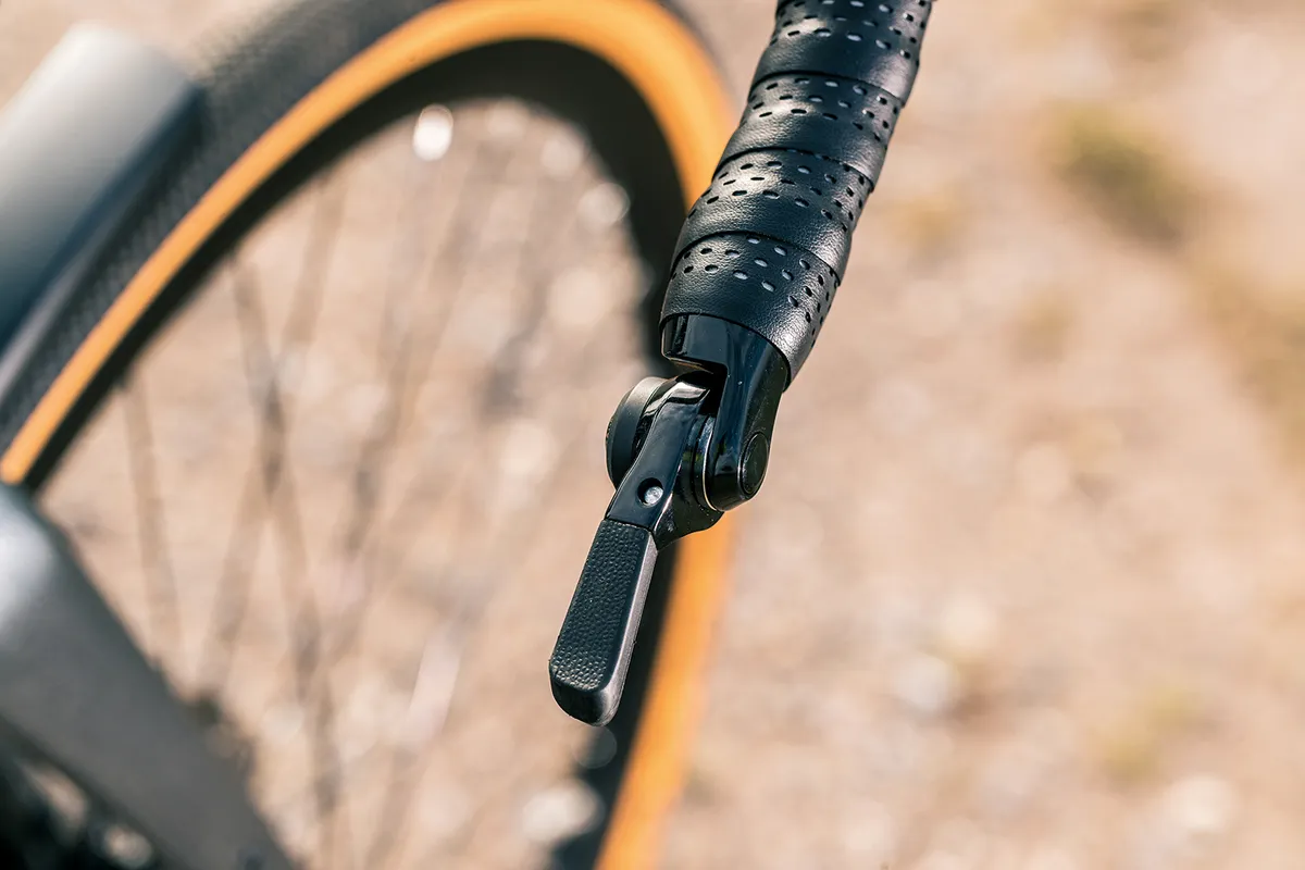 Shand Leveret road bike uses a MicroSHIFT bar-end shifter