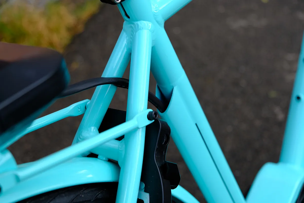 Battery cabling on the Bianchi E-Spillo Luxury eBike