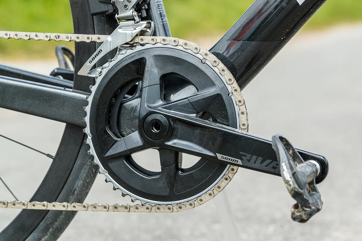SRAM’s Rival chainset on the Boardman SLR 9.4 AXS Disc Carbon road bike