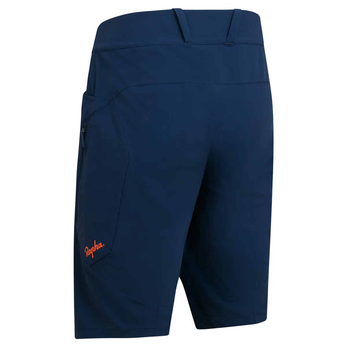 Rapha Trail Shorts in Pageant Blue, Scarlet Ibis
