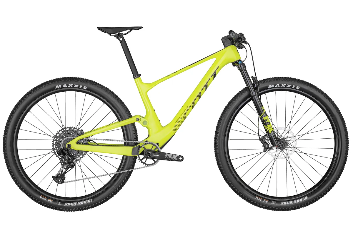 2022 Scott Spark RC Comp yellow cross country mountain bike