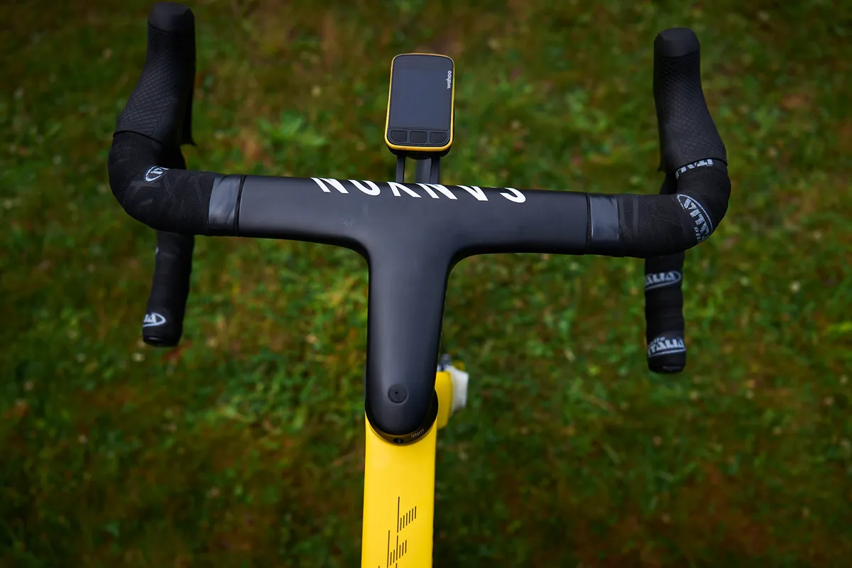 Mathieu van der Poel 2021 Tour de France yellow Canyon Aeroad custom MVDP