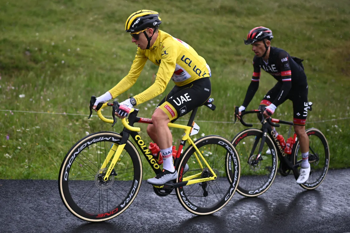 Tadej Pogačar on stage 9 of the 2021 Tour de France