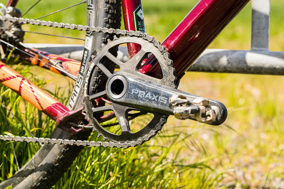 The Vaast A/1 gravel bike is equipped with a Praxis chainset
