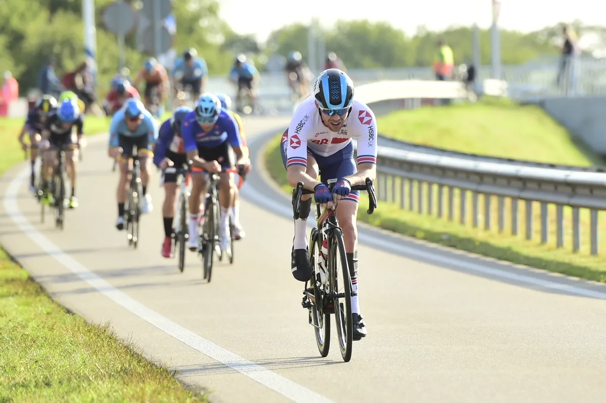 Jaco van Gass competing in a road race