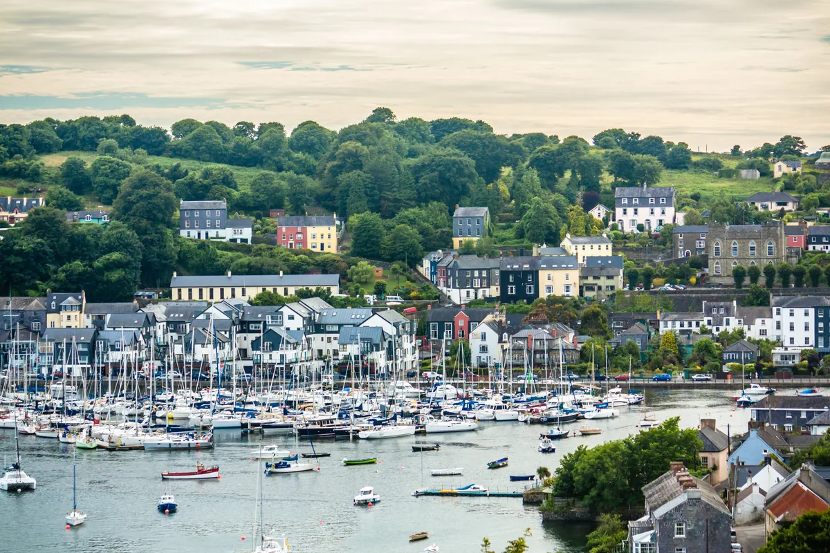 View of the Kinsale Harbour during sunset, County Cork, Ireland