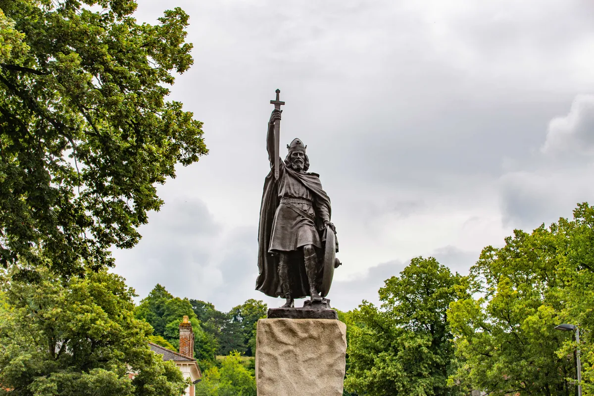 King Alfred the Great statue in Winchester