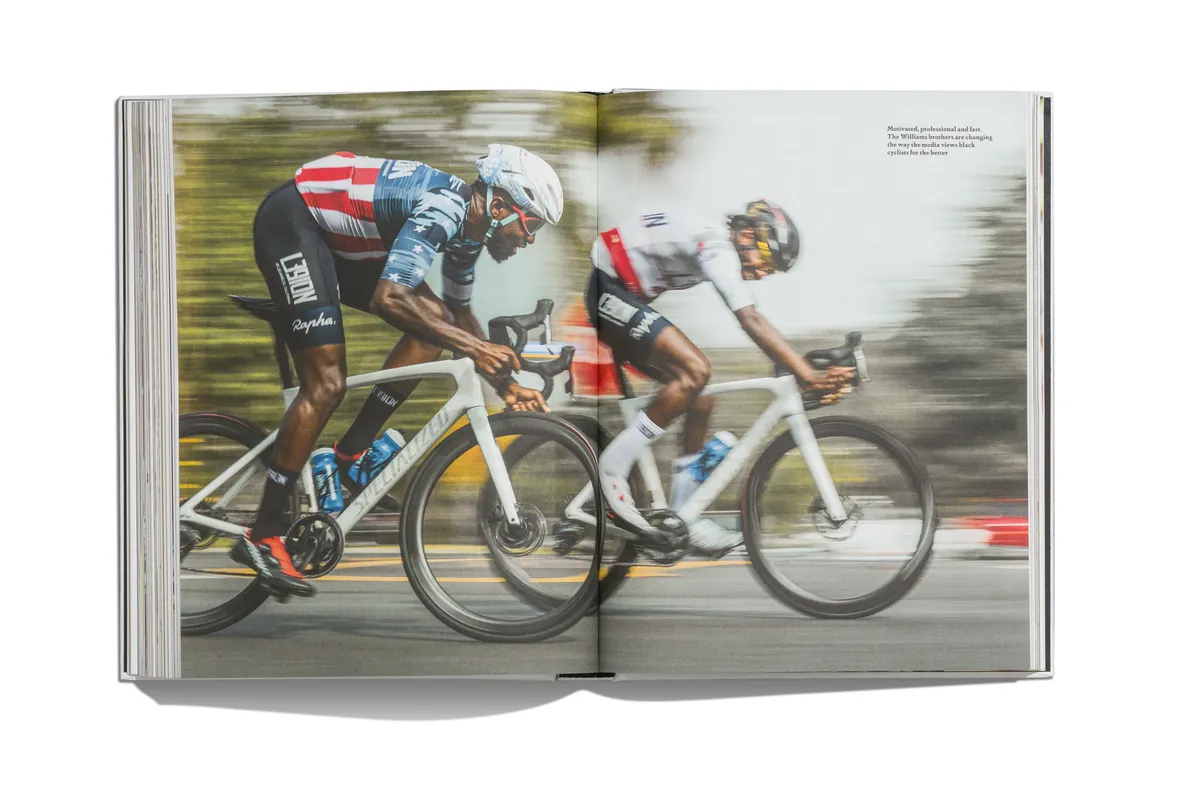Double page spread in Desire Discrimination Determination showing the Williams brothers of L39ION of Los Angeles