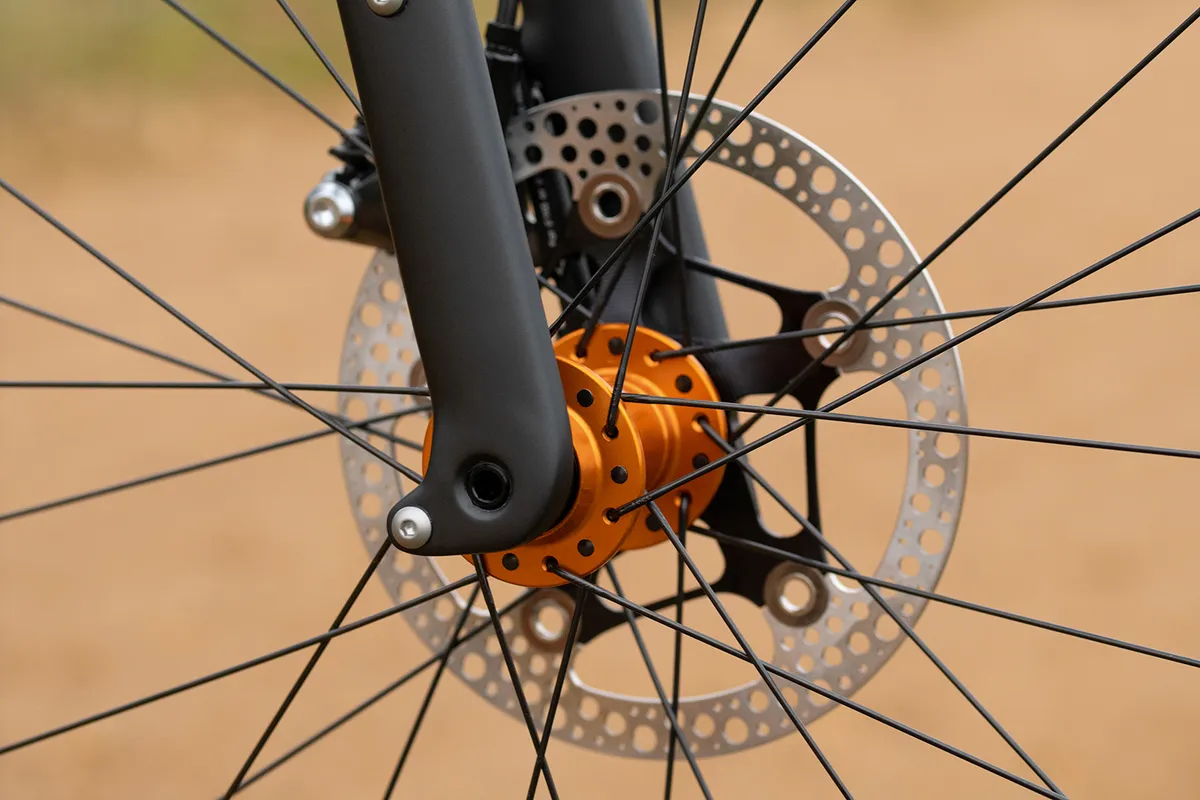 The J Laverack GRiT gravel is equipped with an in-house branded fork