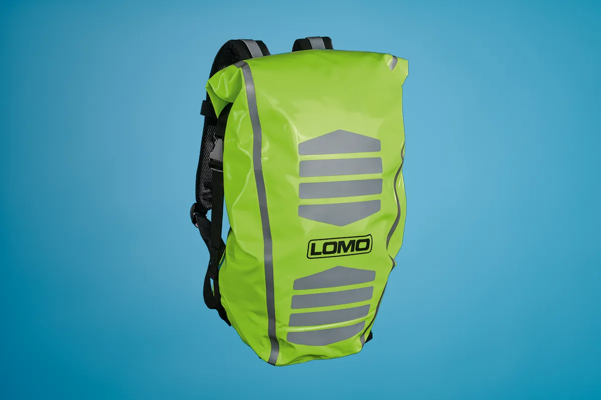 Lomo Hi Viz 30l Cycling Dry Bag for commuting on a bike