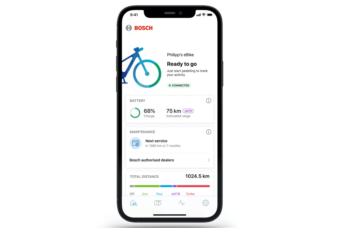 Image showing Bosch eBike Flow App interface on phone