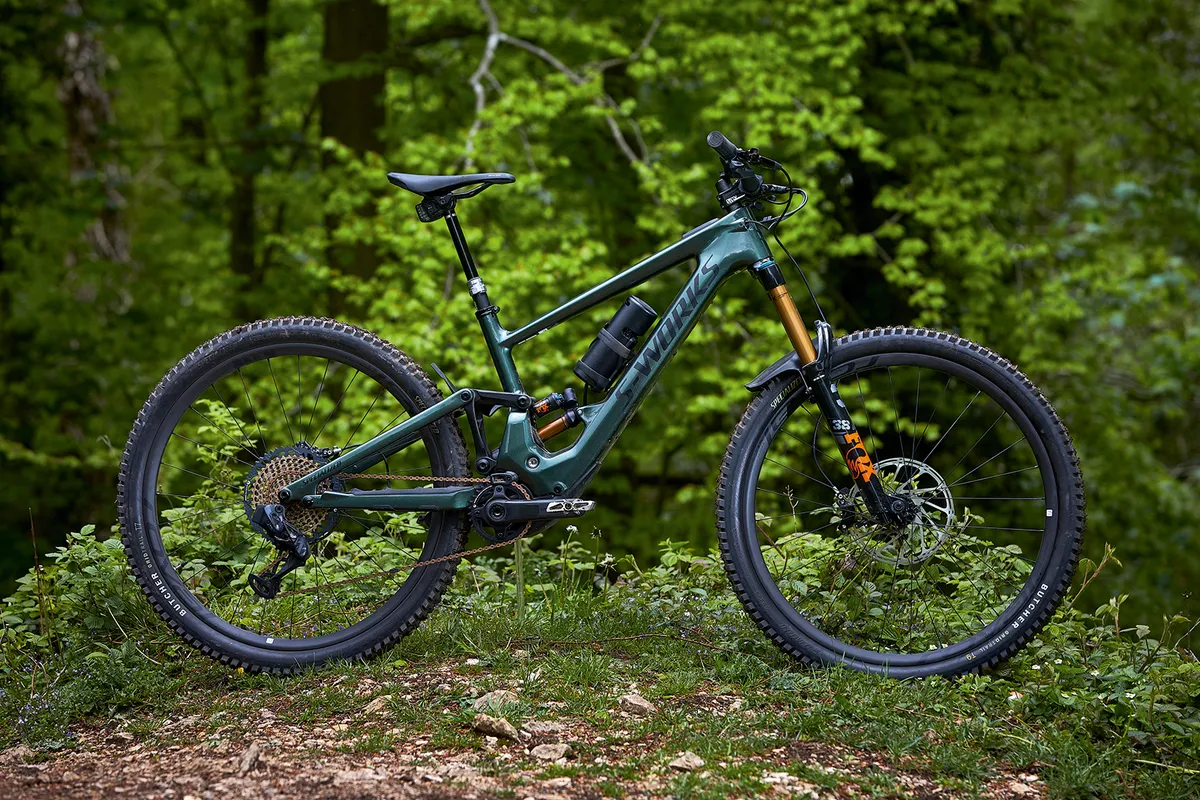 Pack shot of the Specialized S-Works Turbo Kenevo SL full suspension mountain eBike