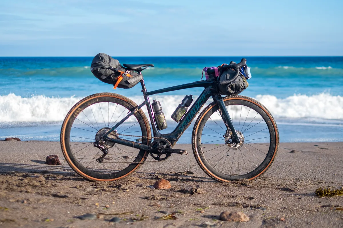 Specialized Turbo Creo e-gravel bike as ridden by Katherine Moore (Unpaved podcast) during a recce ride of Cycling UK's West Kernow Way, June 2021. Linking bridleways, byways, lost ways and quiet lanes, the route is ideal for gravel bikes.