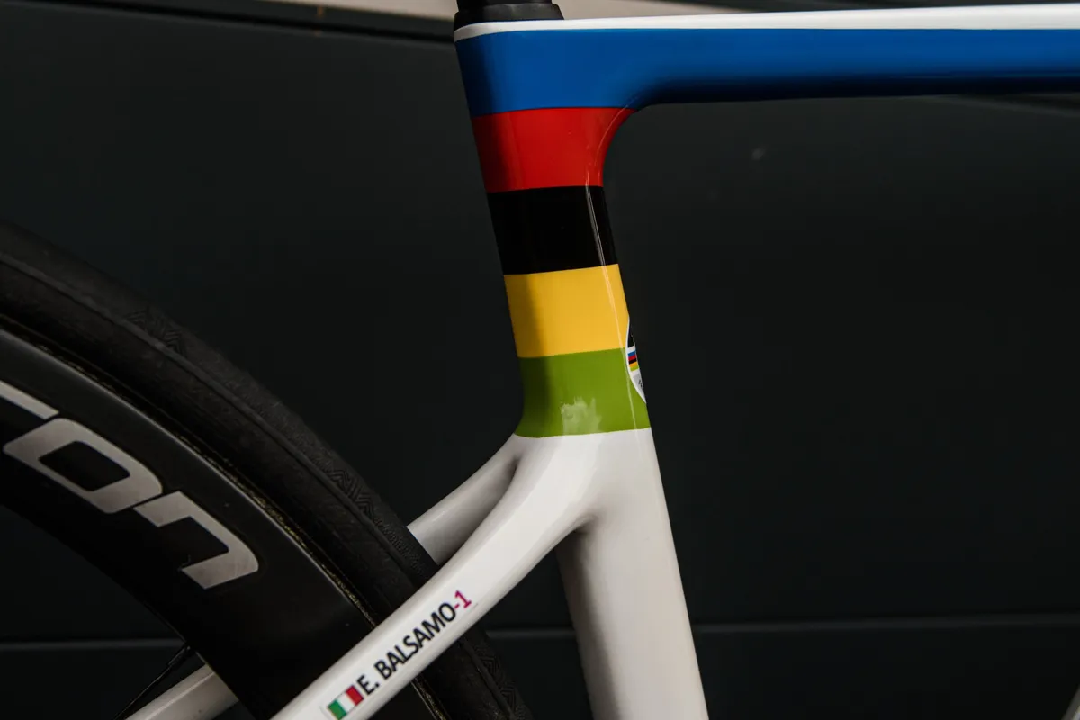 Balsamo rainbow striped bike