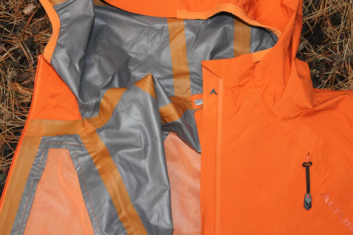 Welded seams and waterproof zips help keep the jacket from leaking.