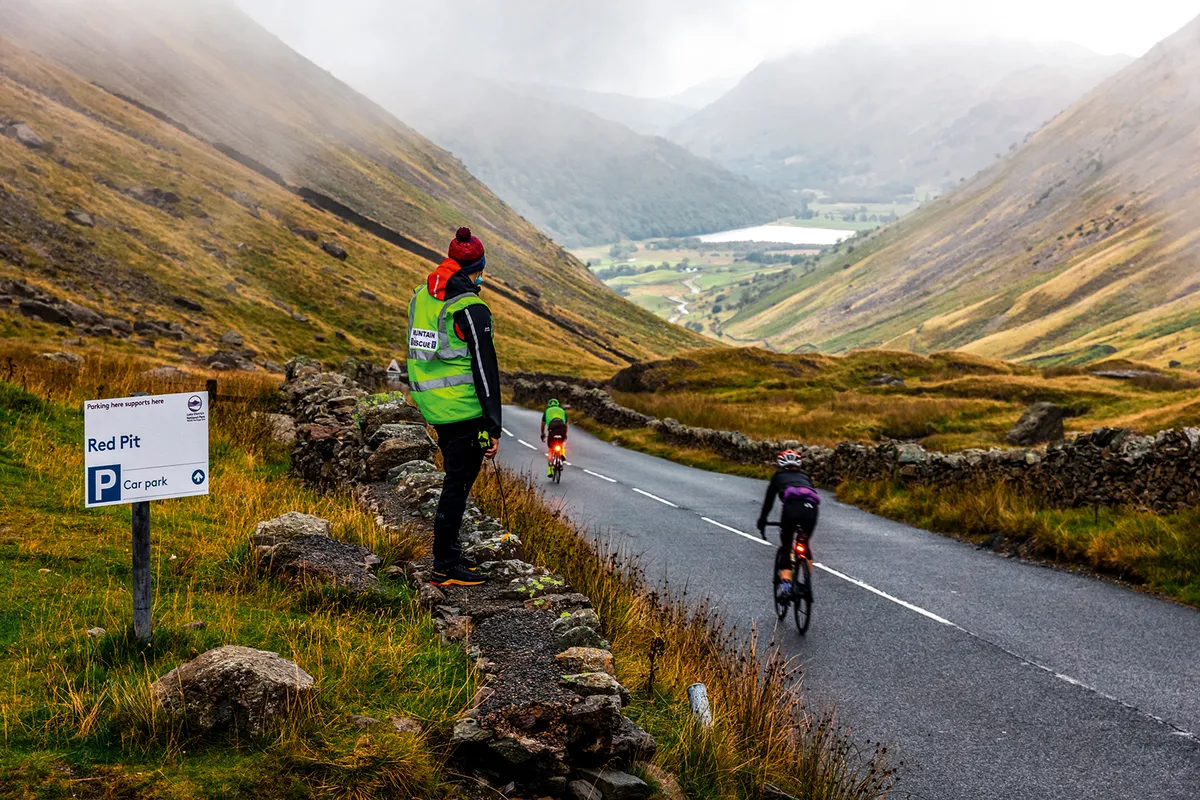 Cyclist riding the Fred Whitton sportive