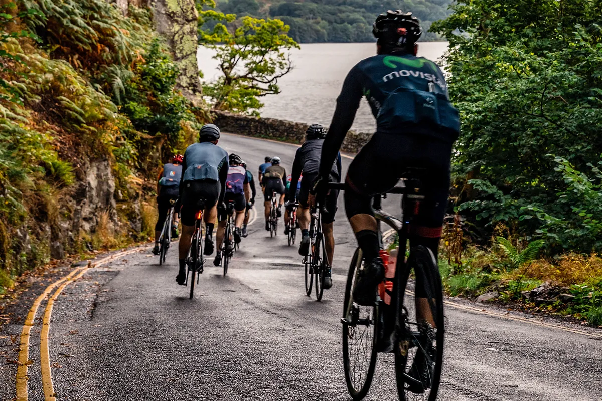 Cyclists riding the Fred Whitton sportive