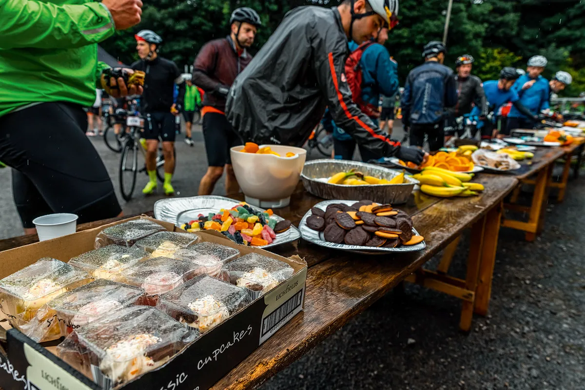 Food station at the Fred Whitton sportive