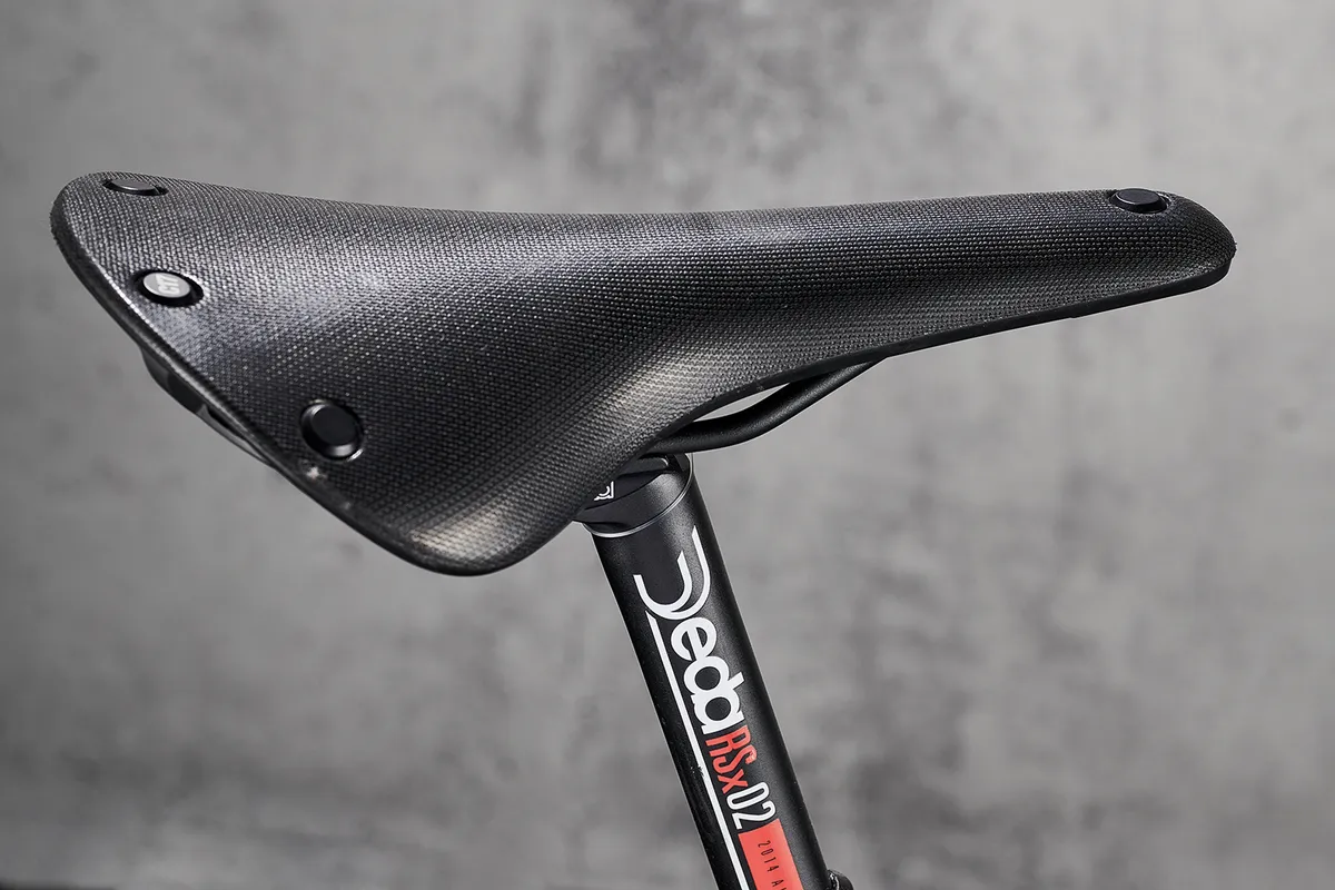 Spa Cycles Wayfarer road bike is equipped with a Brooks Cambium C17 saddle