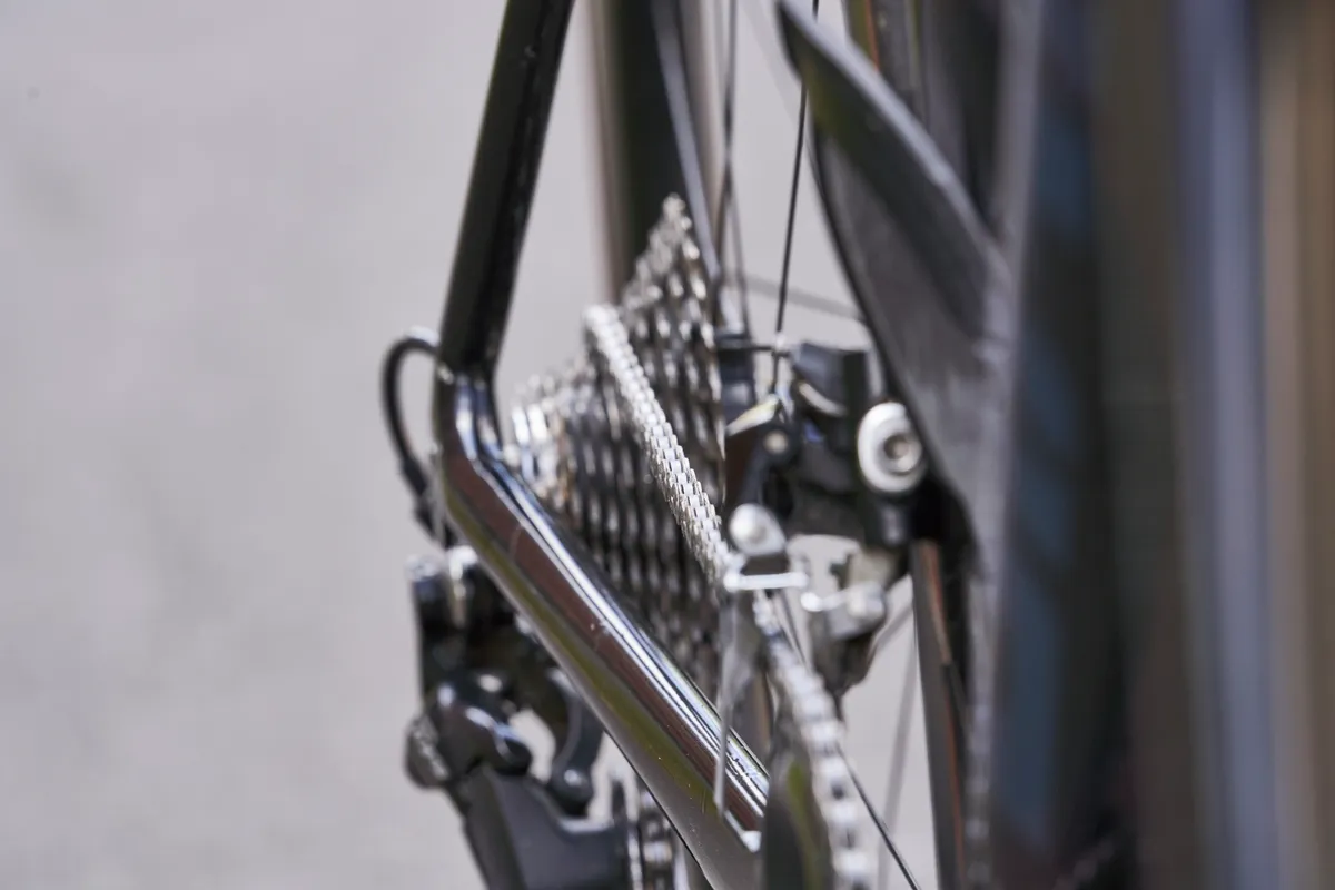 Bike chain on a road bike