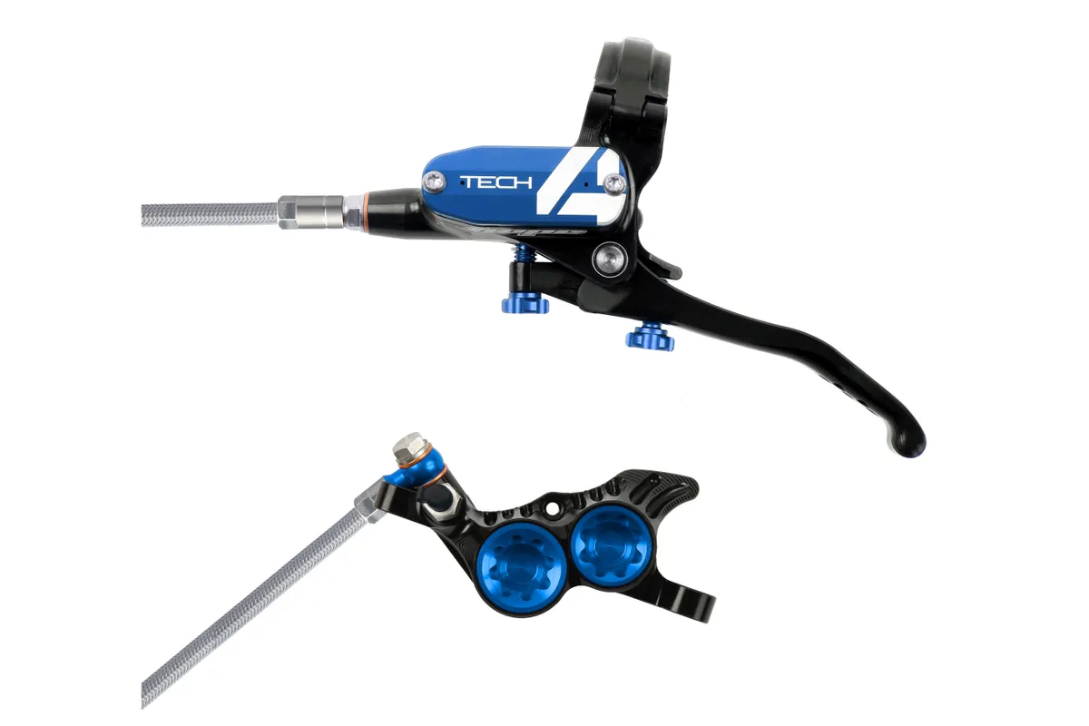Hope Tech 4 brakes with braided hose in black / blue