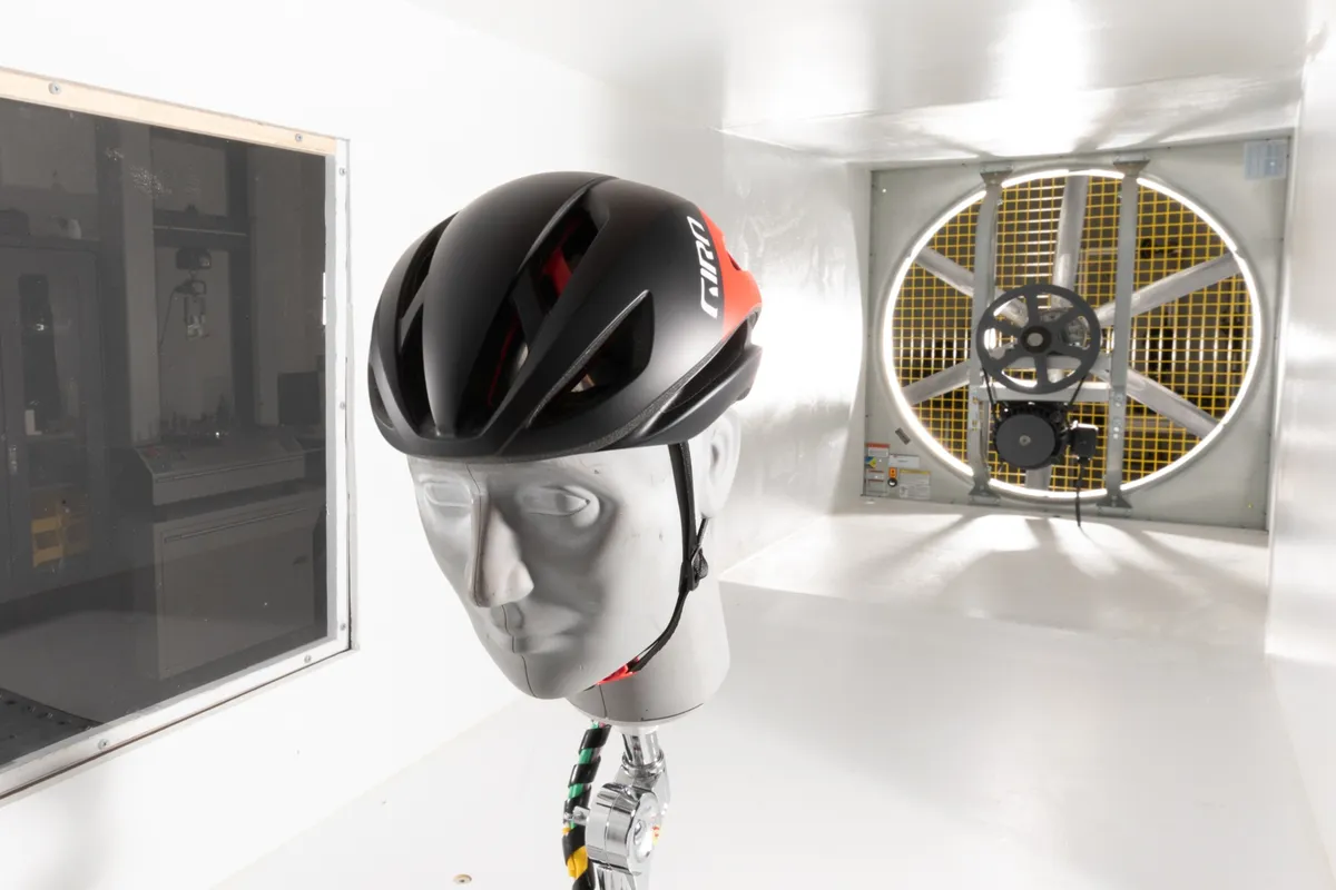 Giro Eclipse Spherical helmet in the wind tunnel
