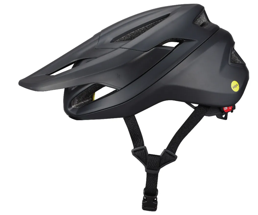 Pack shot of a Specialized Camber helmet in black against a white background