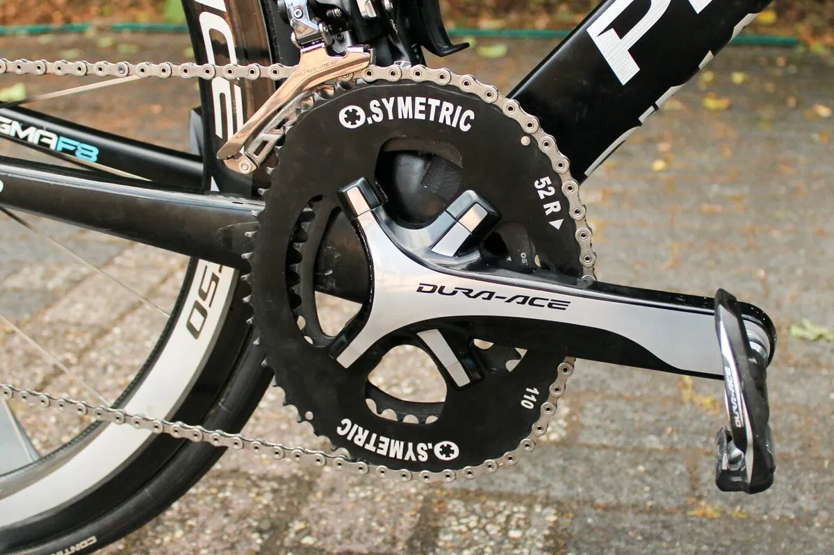 OSymetric chainrings on Chris Froome's Team Sky Pinarello Dogma