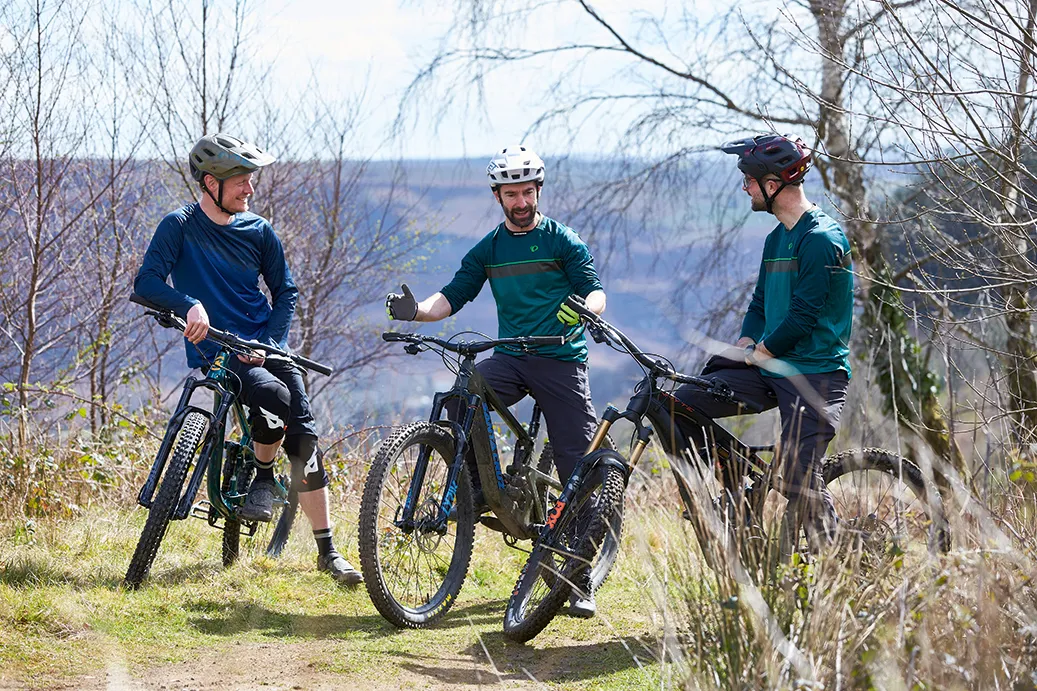 Tom Marvin, Rob Weaver and Alex Evans during 2022 MTB Bike of the Year testing