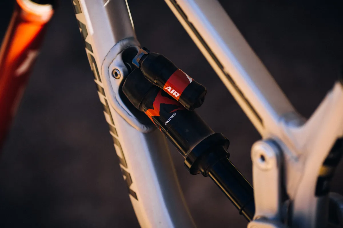 Marzocchi Bomber Air fork on a Nukeproof mountain bike