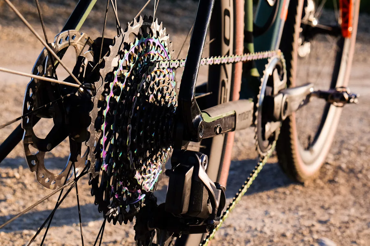 SRAM mullet 1x drivetrain on the Niner RLT 9 RDO gravel bike