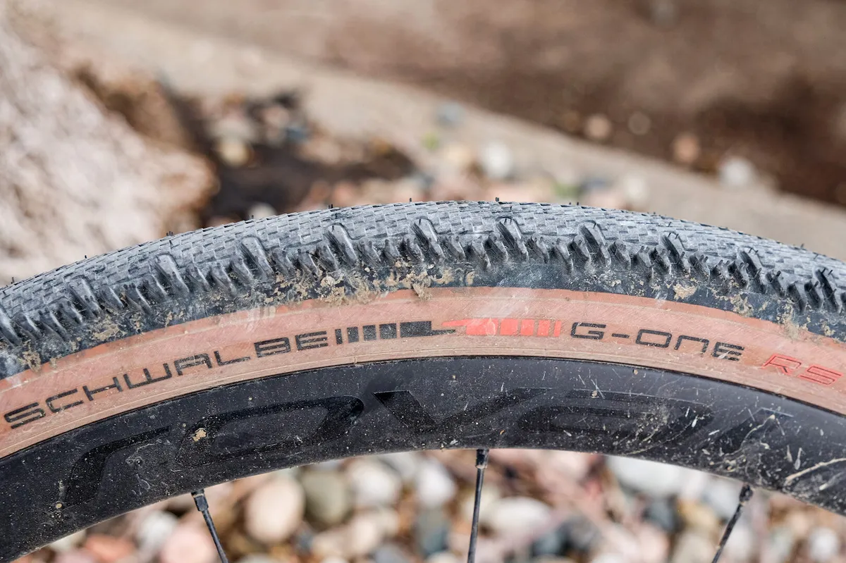 Schwalbe G-One RS tyres on the Niner RLT 9 RDO gravel bike