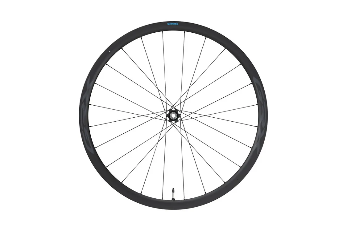 Pack shot of Shimano GRX WH-RX870-TL wheel against a white background