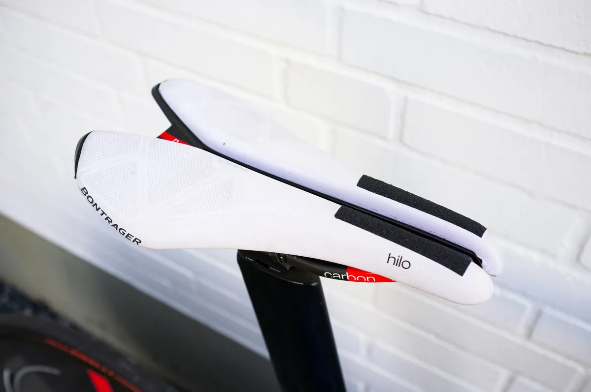 Bontrager Hilo saddle with grip tape on the nose