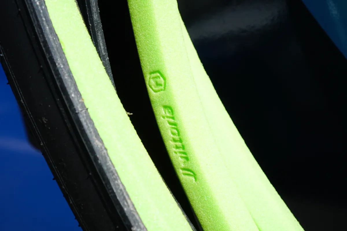 Vittoria foam tyre inserts hanging on the Israel-PremierTech mechanics' truck at the Tour de France
