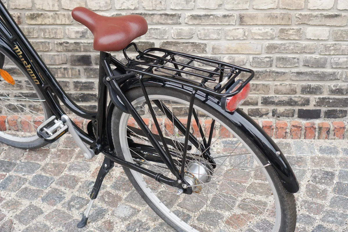 Rack on a Mustang Dutch city bike in Copenhagen