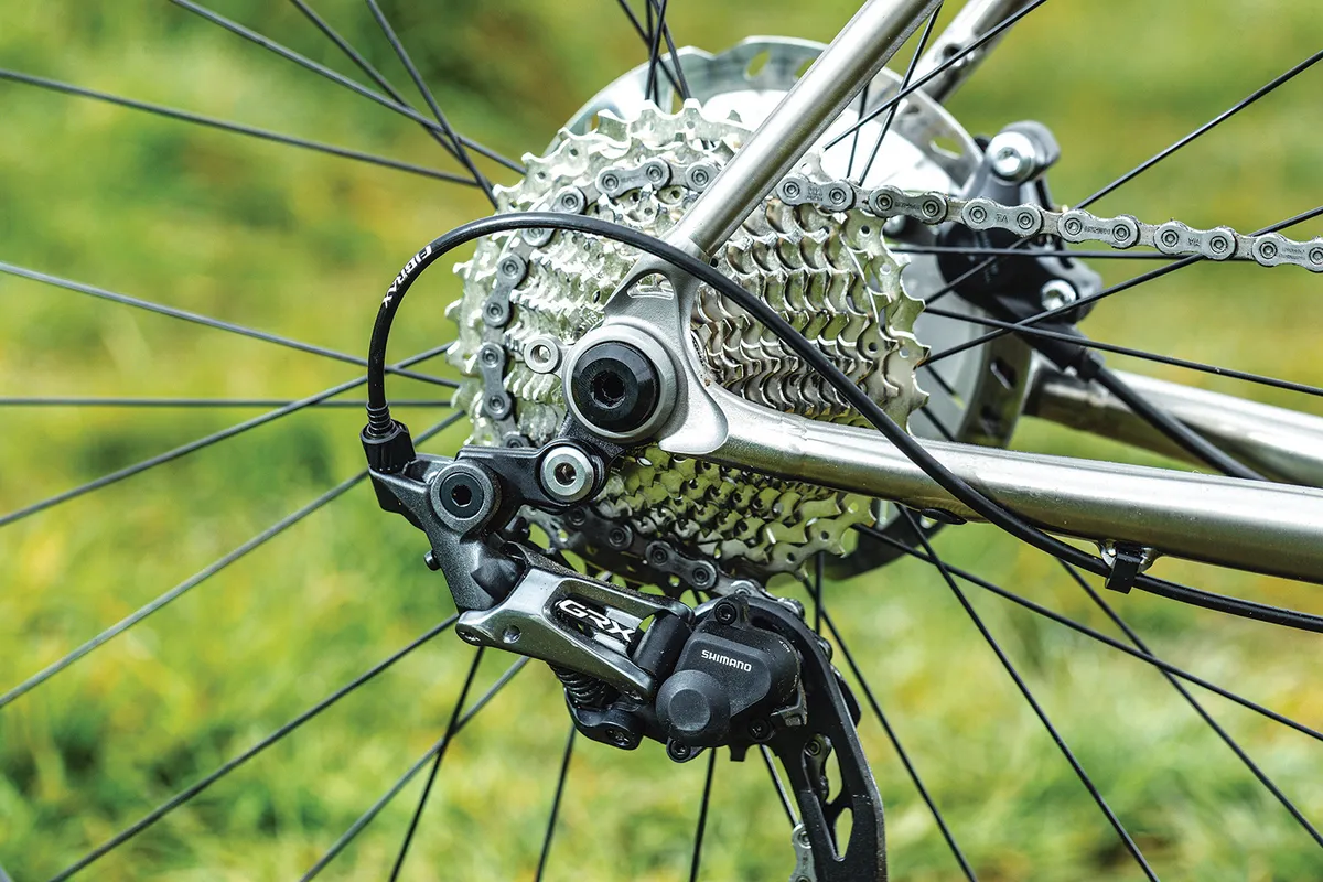 All-City Cosmic Stallion Ti gravel bike has Shimano GRX gears