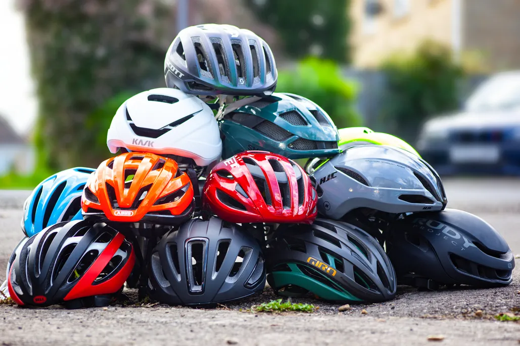 Orange and white cycling bike helmets adult bicycle mtb mens