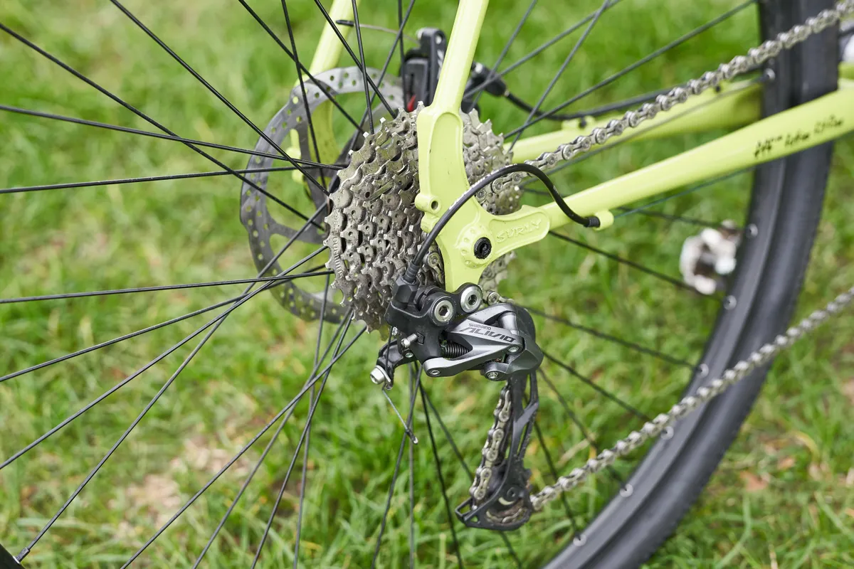 You'll be able to get up a wall with the easiest 34t cog, paired with the 26 up front.