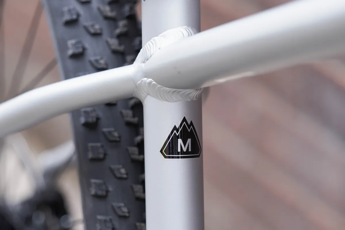 Medium frame size (M) on seat tube of Specialized mountain bike
