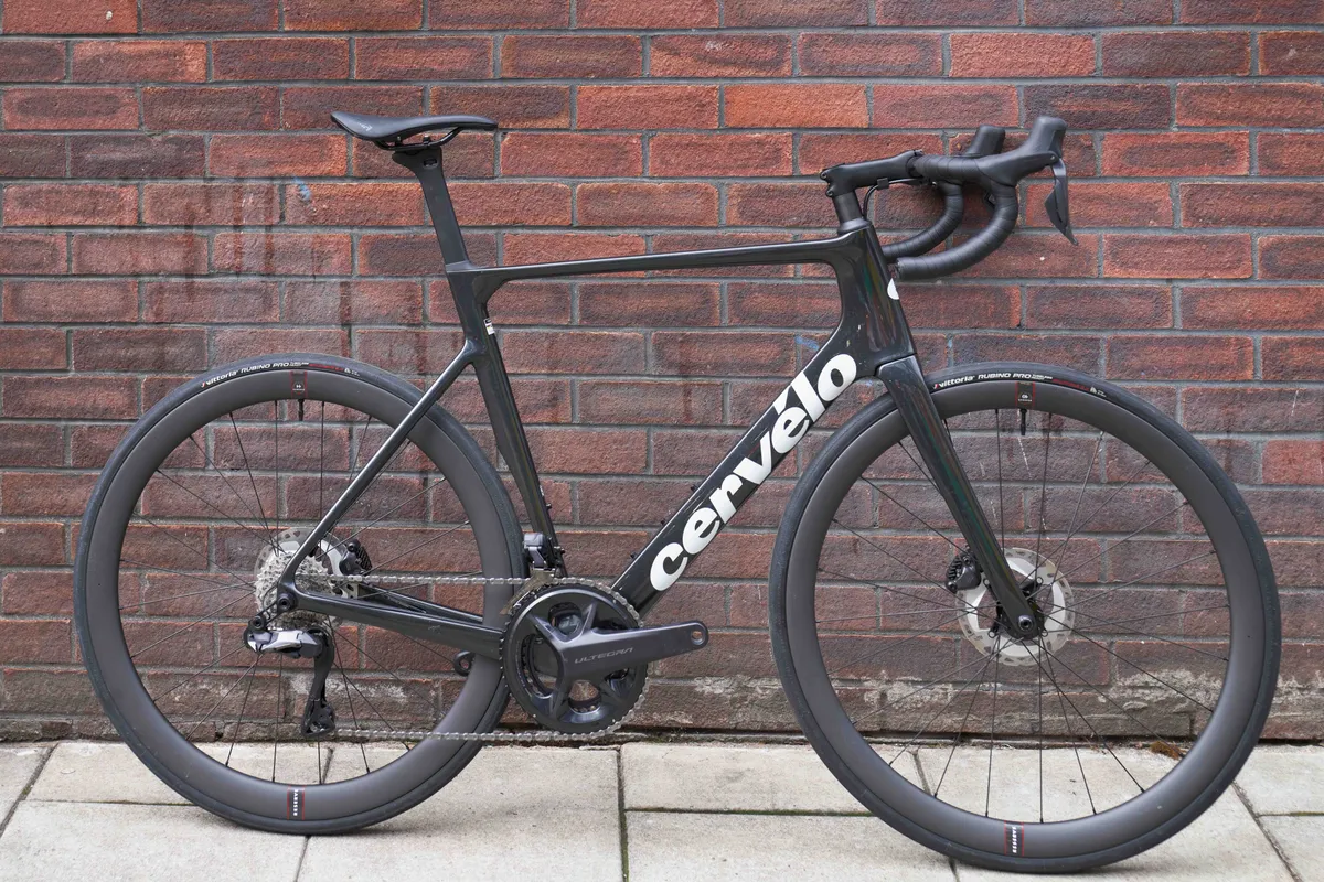 Cervelo road bike against a wall