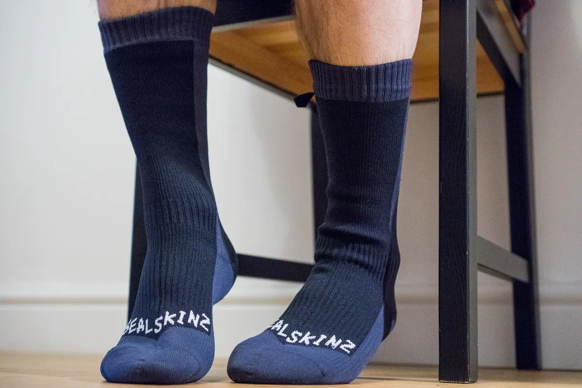 Alex Evans wearing Sealskinz waterproof socks
