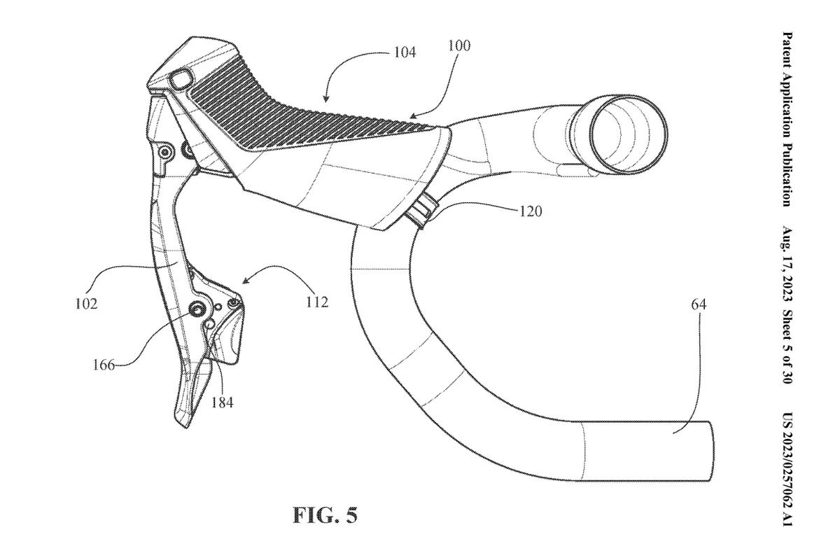 New SRAM Red AXS lever patent image