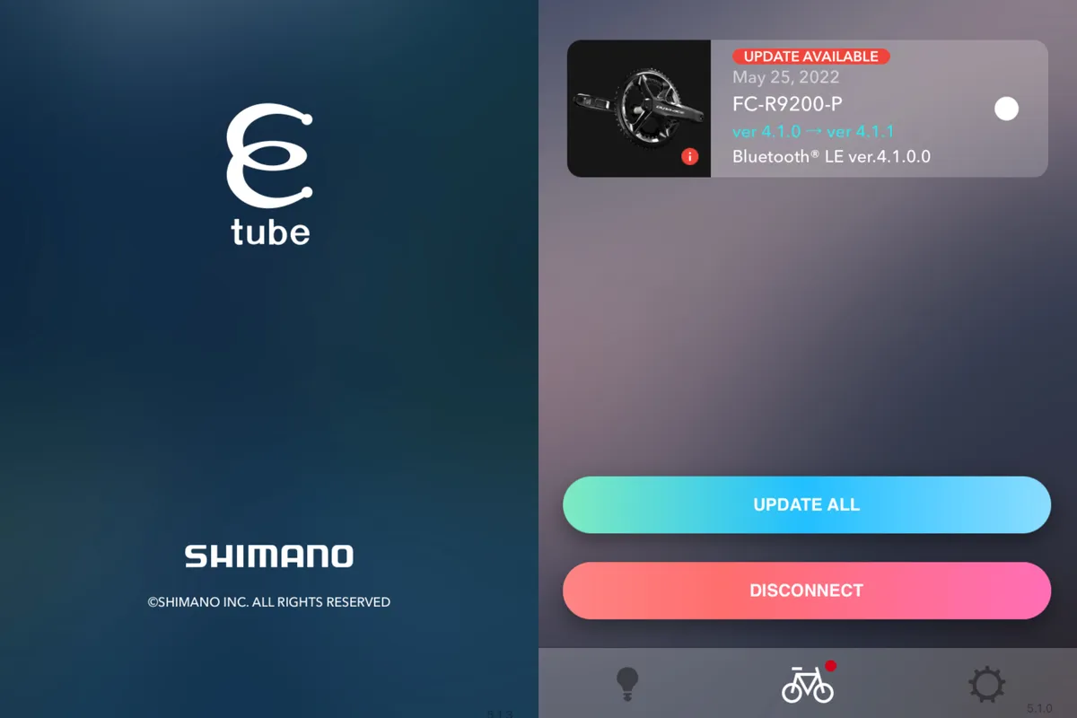 Shimano E Tube app
