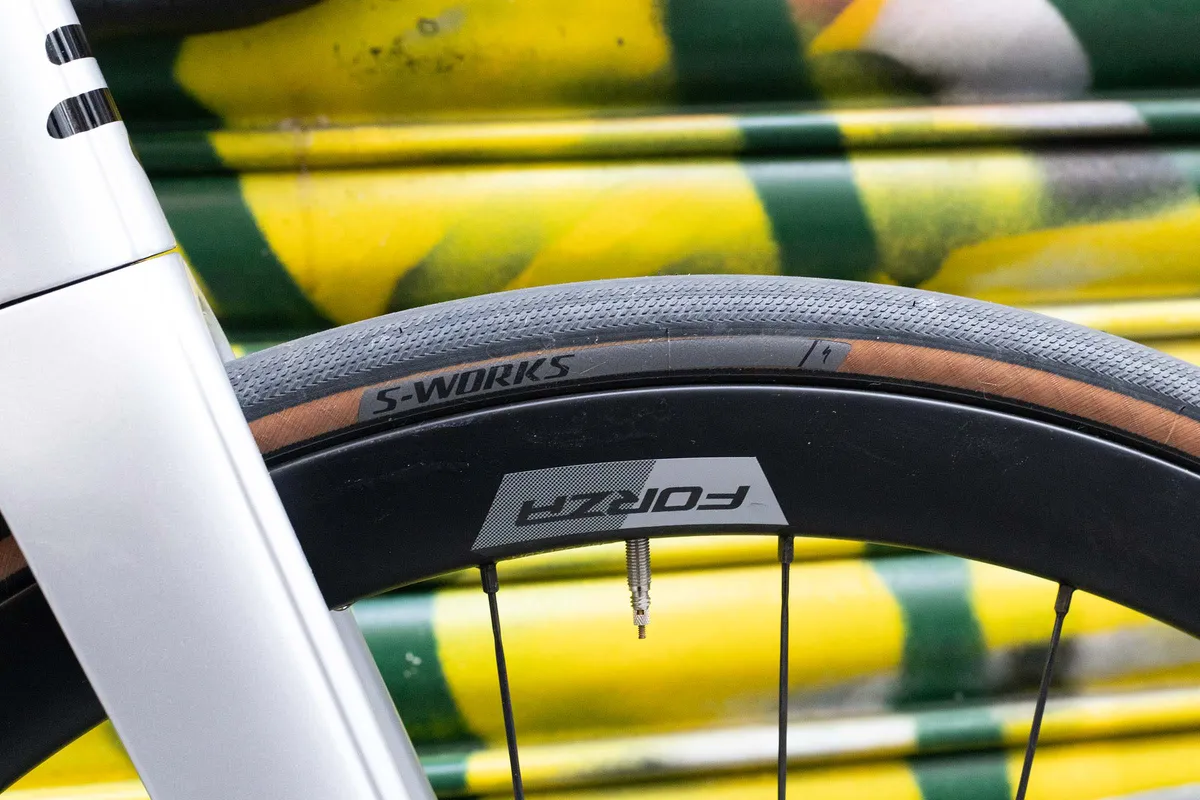 Specialized S-Works tyre close-up.