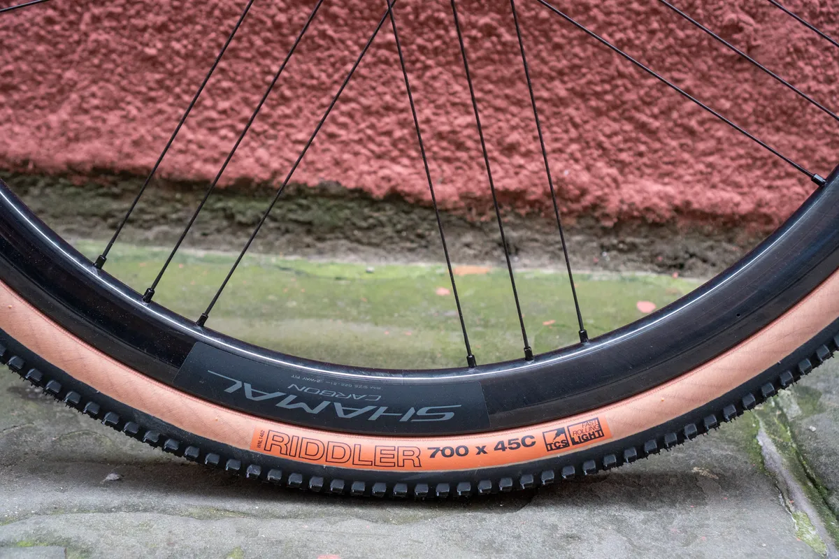 WTB Riddler tyres on Campagnolo Shamal wheel